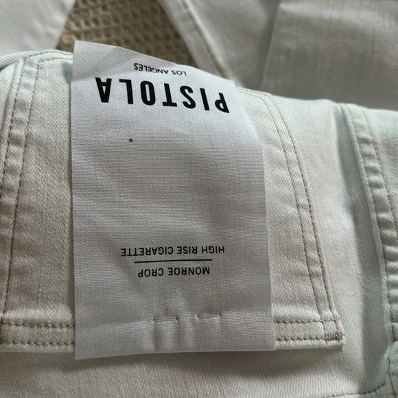 Pistola MONROE CROP Cigarette LE BLANC White Jeans 26 - Picture 4 of 6